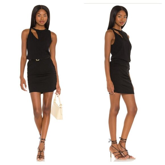 NEW N: Philanthropy Charley Cut Out Mini Dress Sleeveless Black Women's XS - Picture 1 of 7